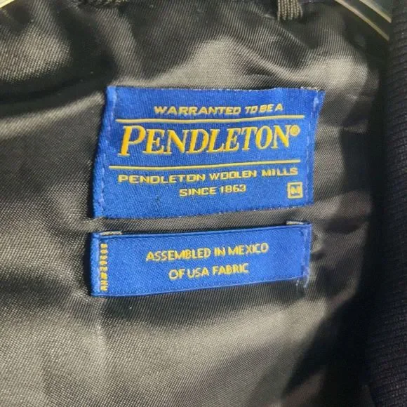Pendleton vintage navy bomber jacket